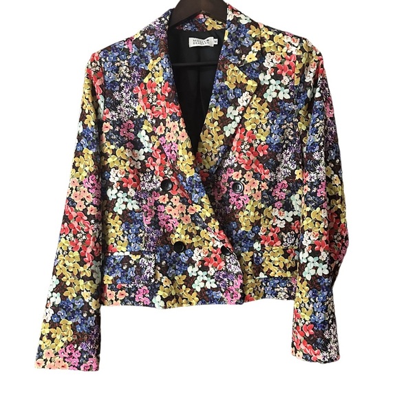 Molly Bracken Floral Multicolour Women's One Button Fitted Blazer Sz Medium - Picture 2 of 10